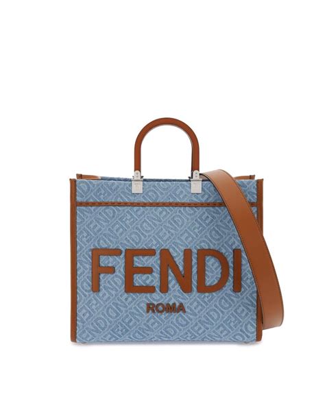 fendi blue marbled bag|Fendi denim bags.